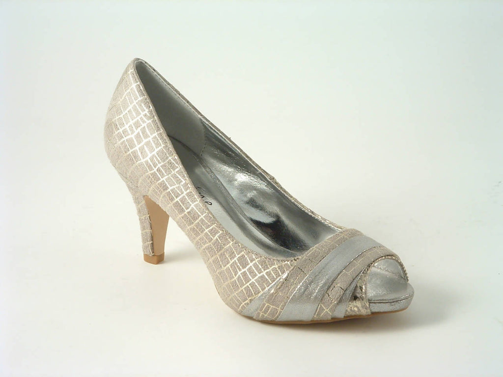 Glitz Shoes Sabatiné Court Shoe With Mid Heel Glitz Shoes