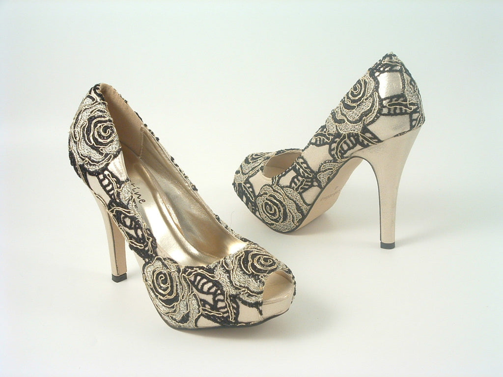 Sabatine MSM 215 Coco Peep Toe Platform Shoes Glitz Shoes