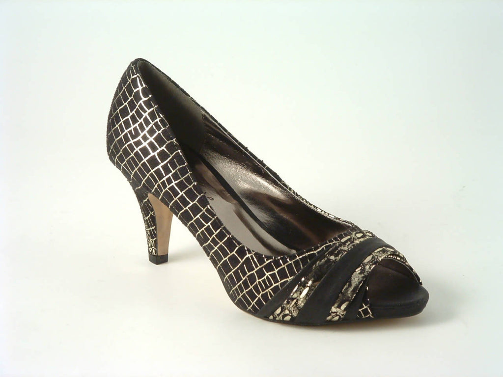 Glitz Shoes Sabatiné Court Shoe With Mid Heel Glitz Shoes