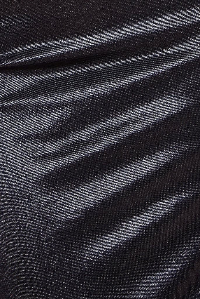 Lace Neck Satin Twill Maxi Dress Goddiva