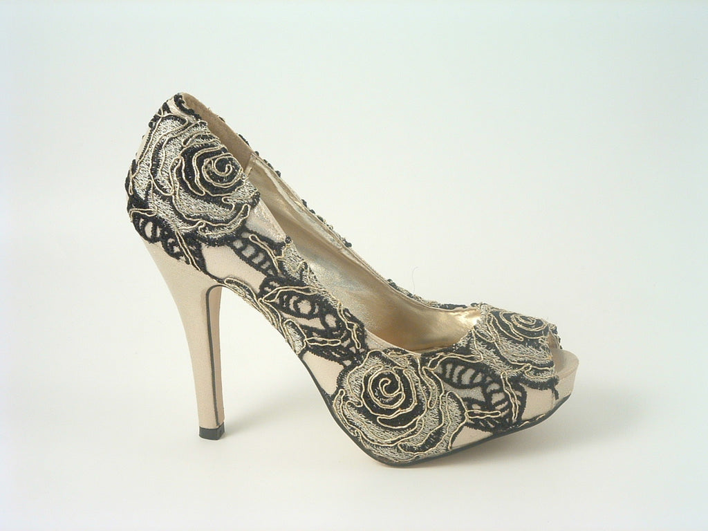 Sabatine MSM 215 Coco Peep Toe Platform Shoes Glitz Shoes