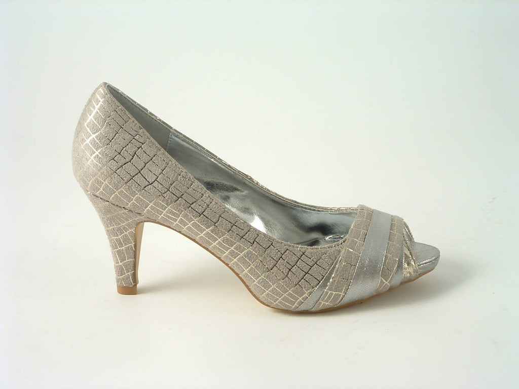 Glitz Shoes Sabatiné Court Shoe With Mid Heel Glitz Shoes