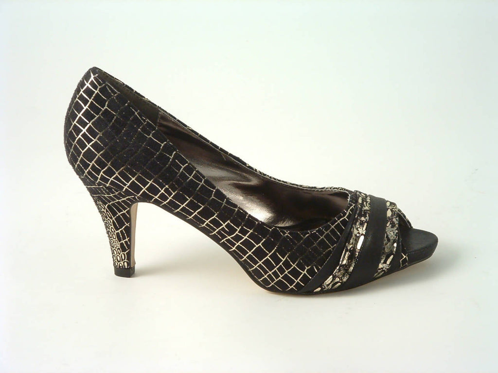 Glitz Shoes Sabatiné Court Shoe With Mid Heel Glitz Shoes