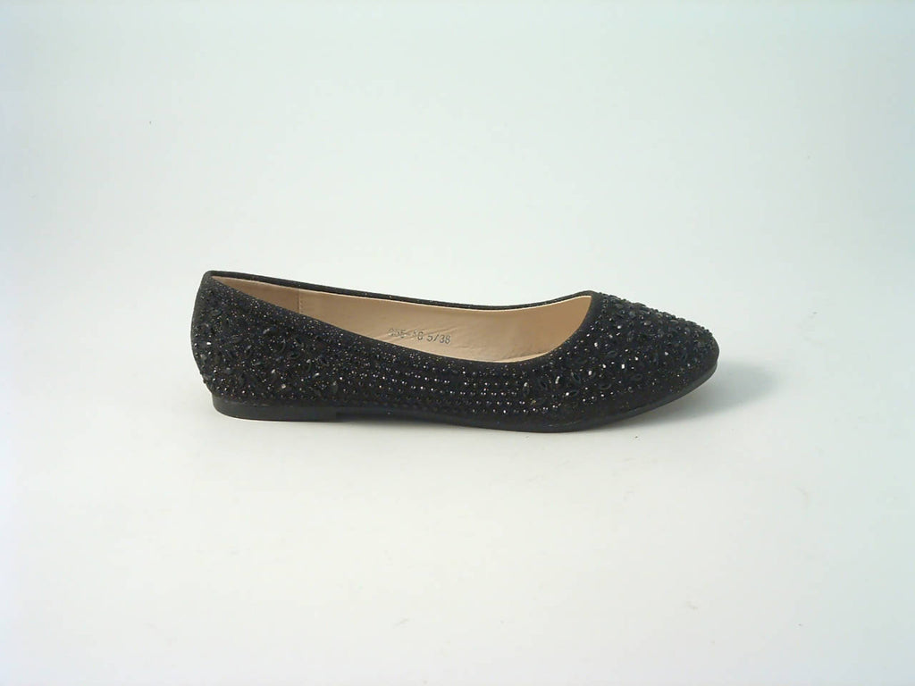 Glitz Shoes Divine Diamante Flat Ballerina Shoes Glitz Shoes