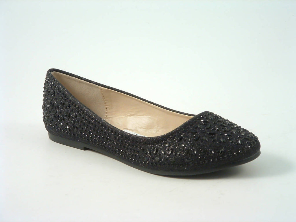 Glitz Shoes Divine Diamante Flat Ballerina Shoes Glitz Shoes