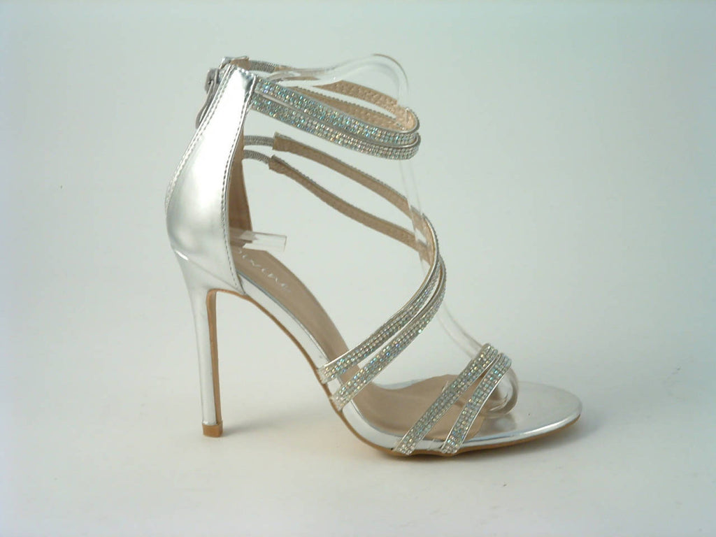 Glitz Shoes Divine Doubled Strap Diamante Sandals Glitz Shoes