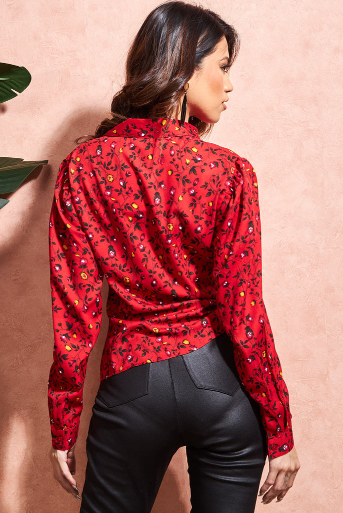 Floral Print Shirt Goddiva