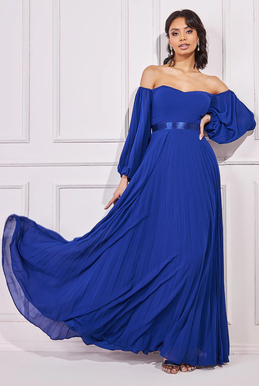 goddiva bardot pleated maxi dress product info and reviews Chiffon – Tradegala SIZE - True to U.S. Size (Regular Width):11 WILLOW | Effortless Maxi Whether youre sashaying across Vendor  www.berryera.com
