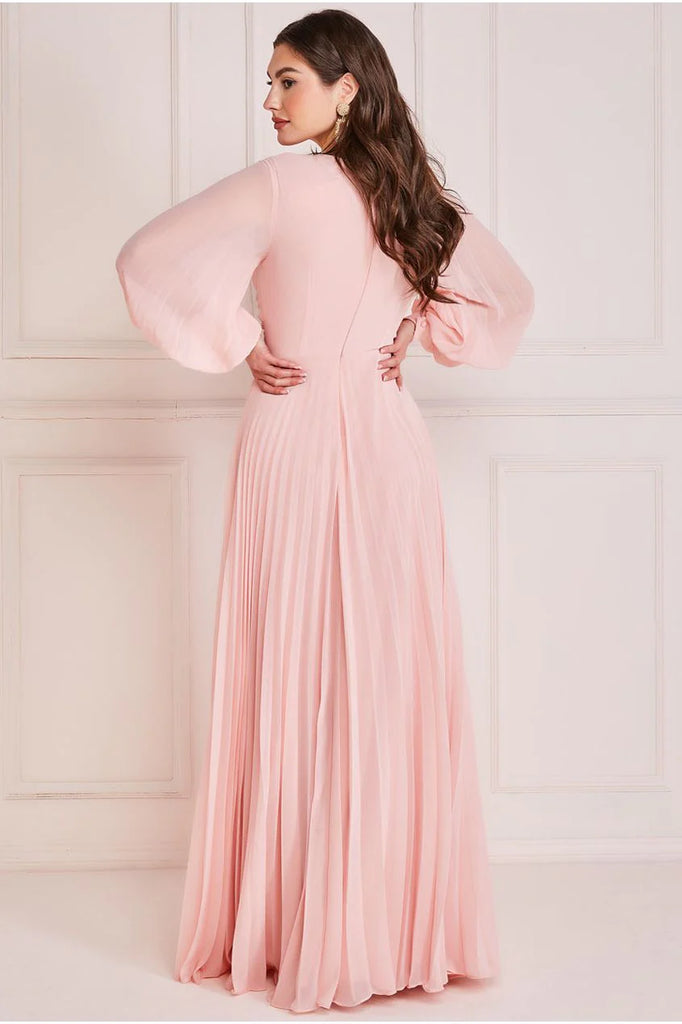 Pleated Skirt Chiffon Maxi Goddiva