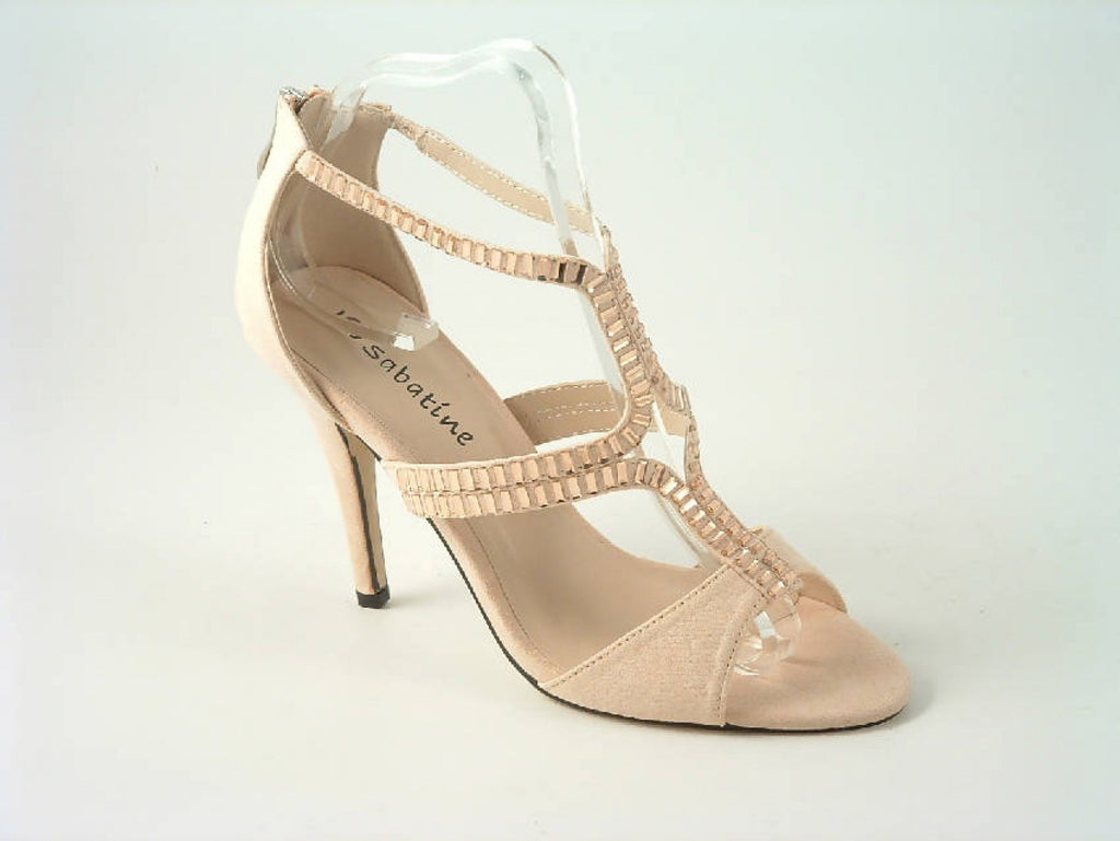 Glitz Shoes Sandal Faux Suede Pink, Grey Sabatiné High Heel Glitz Shoes