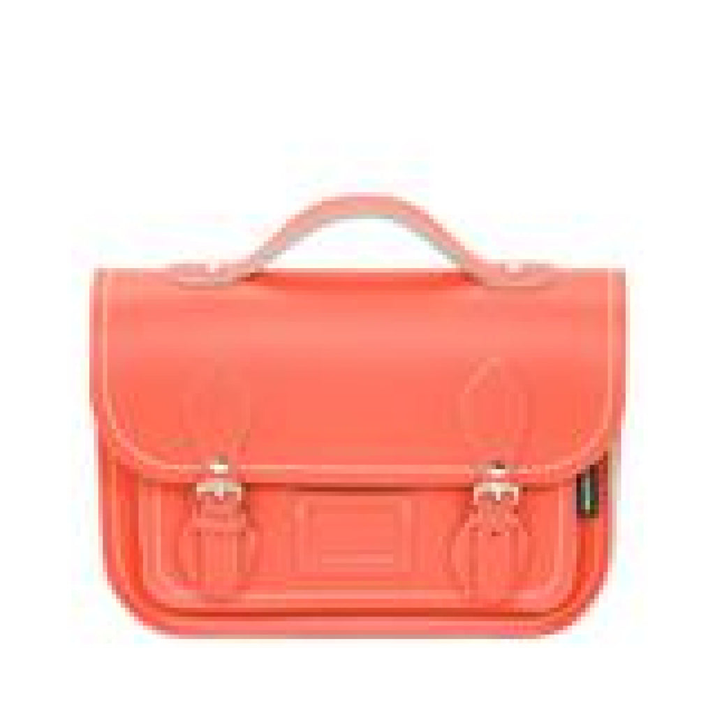 Handmade Leather Midi Satchel Coral Zatchels