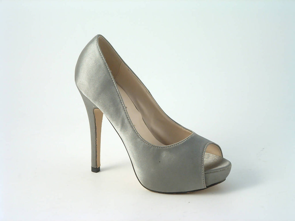 Glitz Shoes Sabatiné Satin Platform Heels With Peep-toe Glitz Shoes