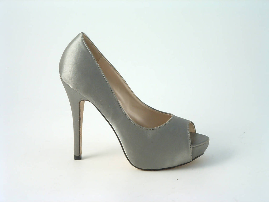 Glitz Shoes Sabatiné Satin Platform Heels With Peep-toe Glitz Shoes