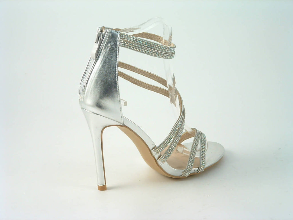 Glitz Shoes Divine Doubled Strap Diamante Sandals Glitz Shoes