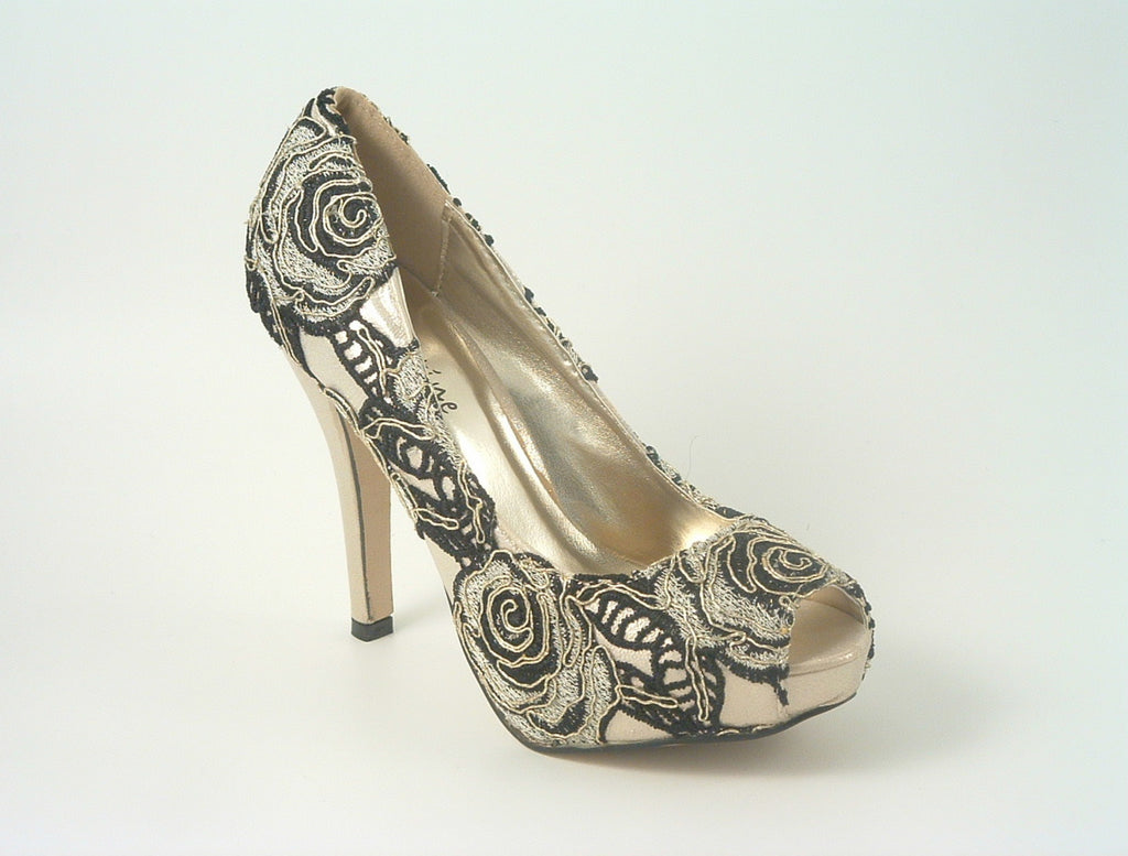 Sabatine MSM 215 Coco Peep Toe Platform Shoes Glitz Shoes