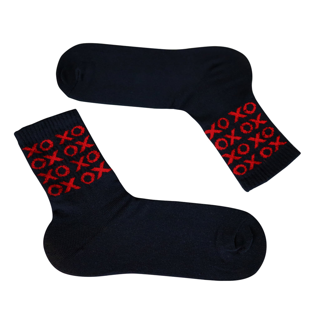 Women XOX Design Tennis Ankle Socks Louluu