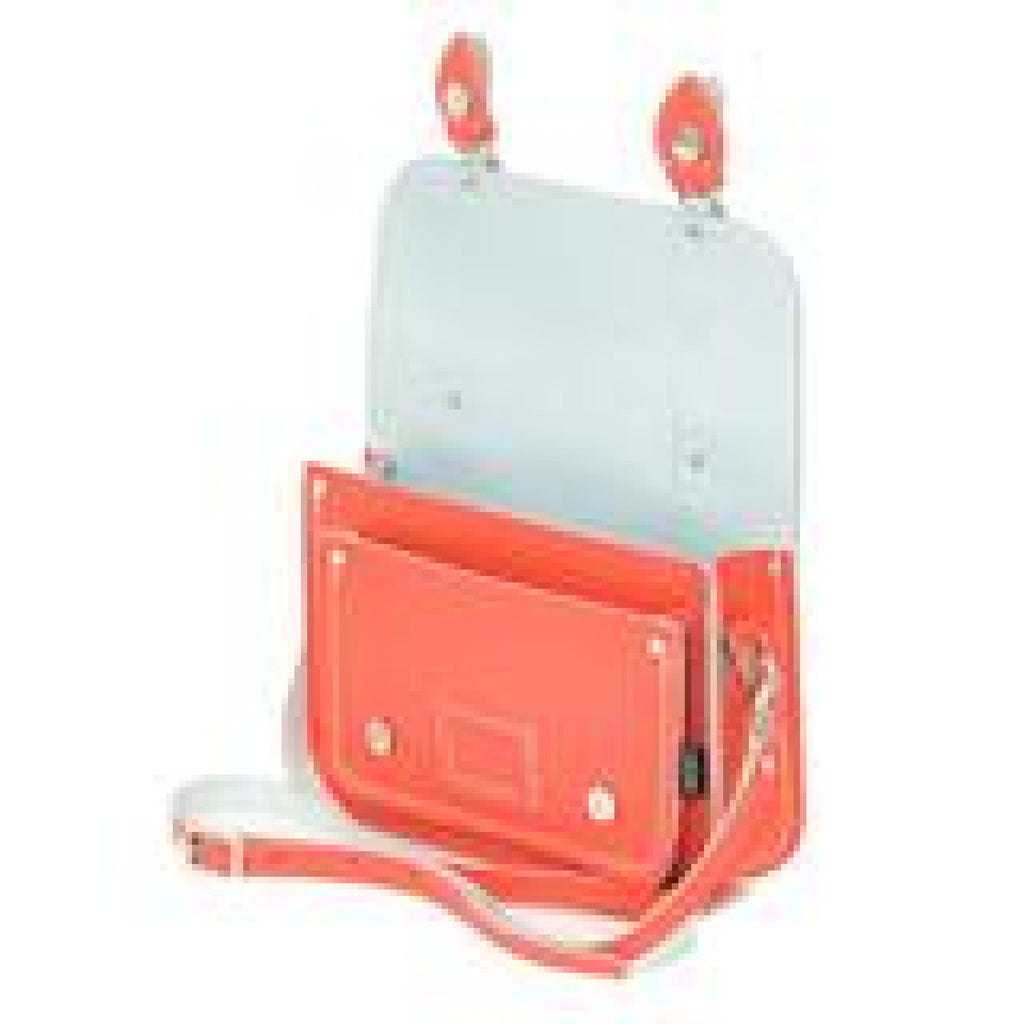 Handmade Leather Midi Satchel Coral Zatchels