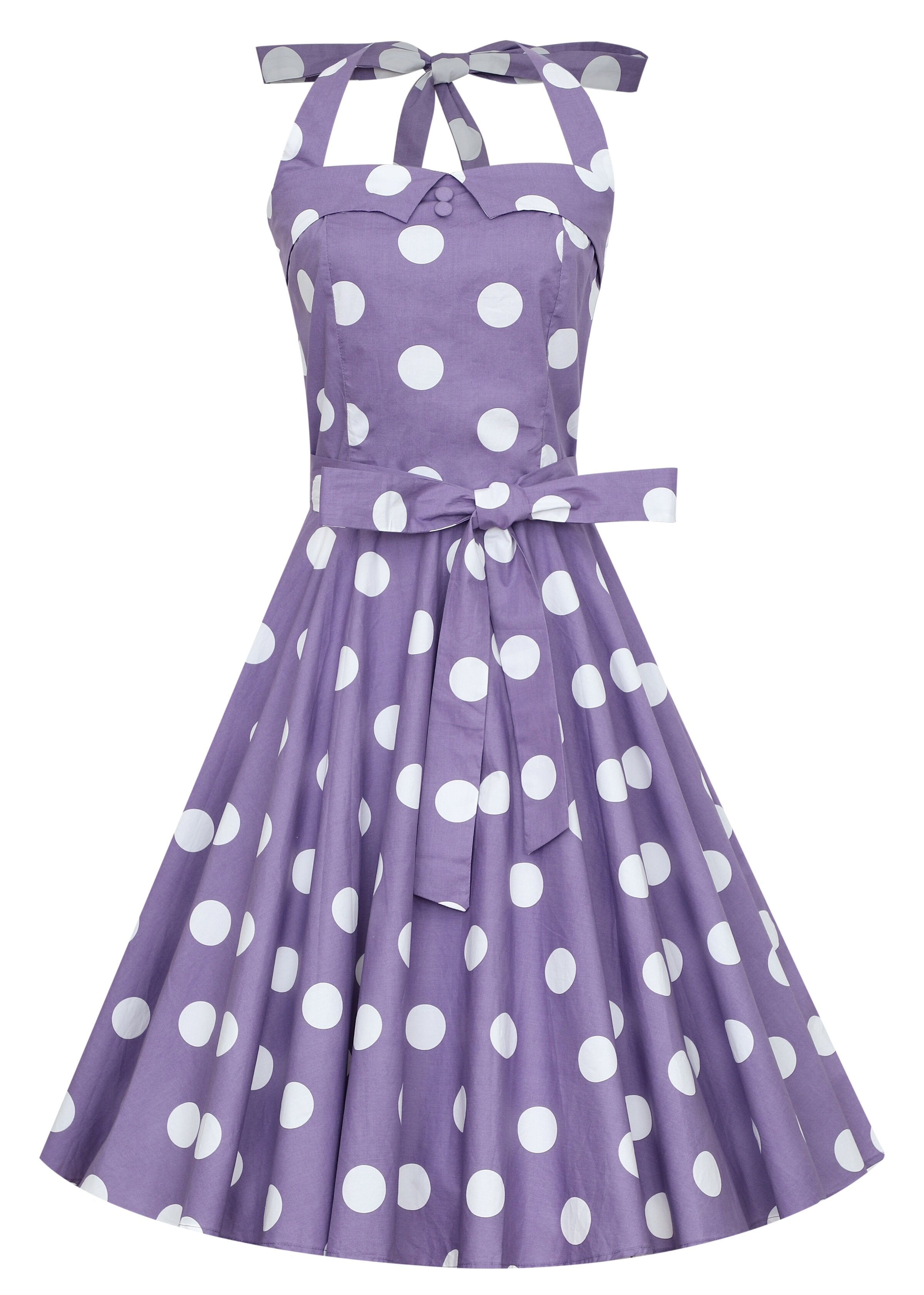 purple and white polka dot dress Dolly & Dotty Sophie Halter in & – Tradegala springsummer25 creating a balanced and Size:Us 4 73 Green Nail Ideas