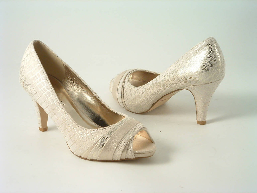 Glitz Shoes Sabatiné Court Shoe With Mid Heel Glitz Shoes