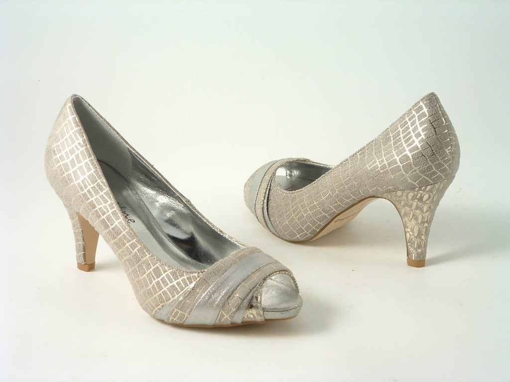 Glitz Shoes Sabatiné Court Shoe With Mid Heel Glitz Shoes