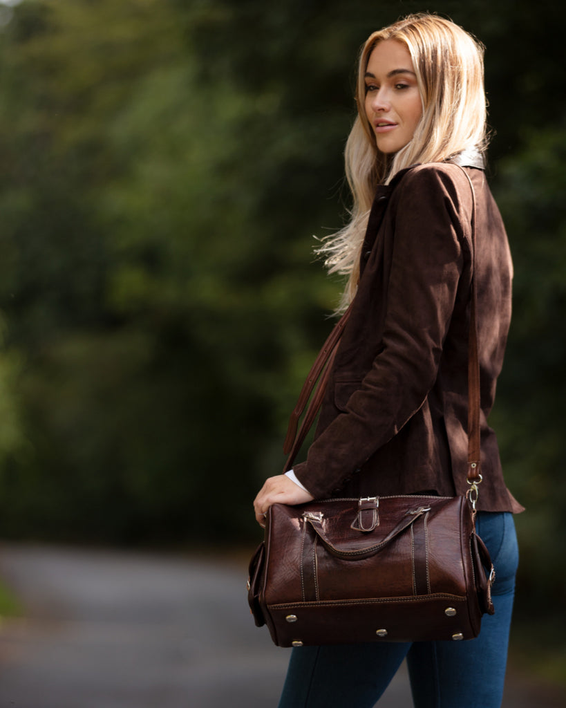 The Rabat Bowling Bag In Tan Berber Leather