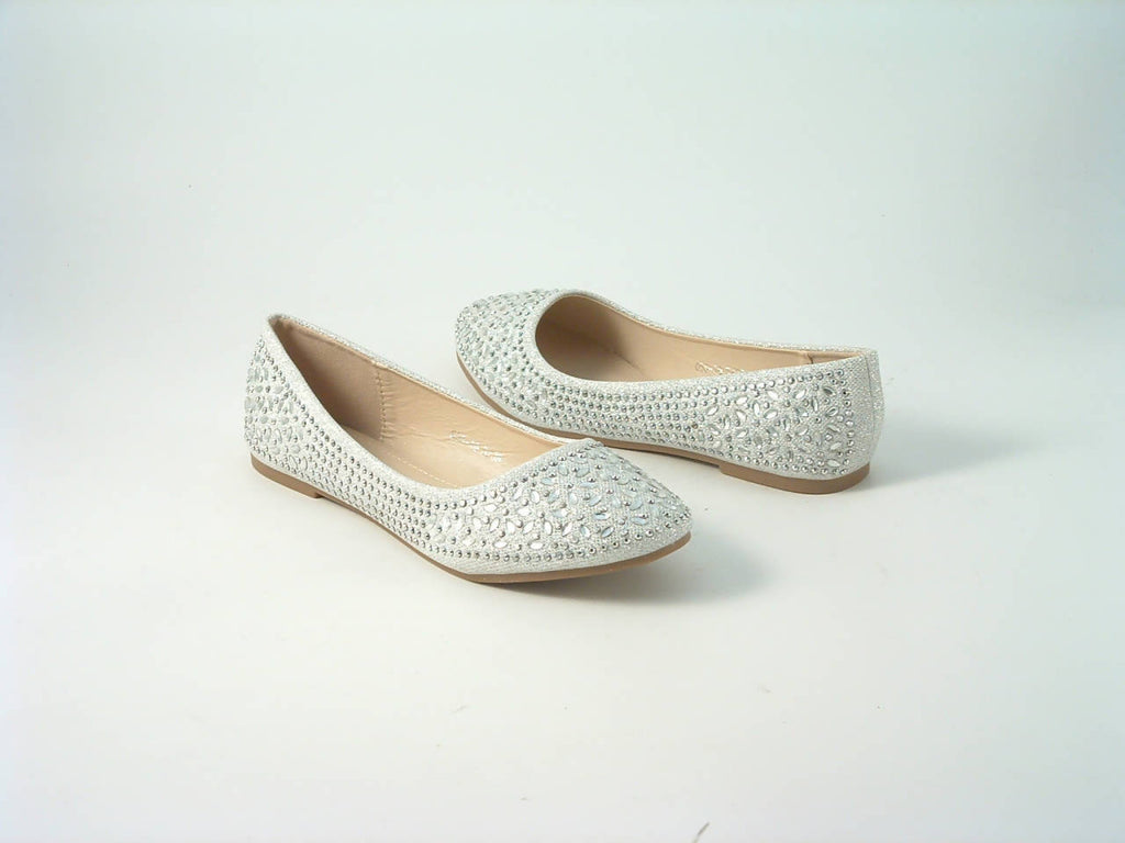 Glitz Shoes Divine Diamante Flat Ballerina Shoes Glitz Shoes