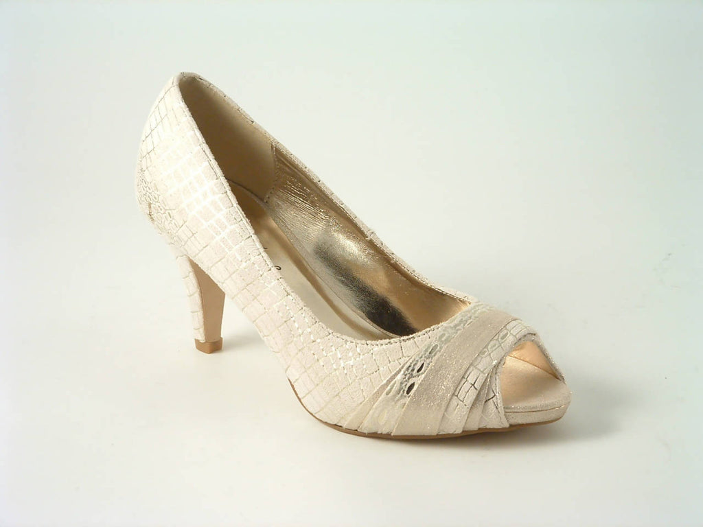 Glitz Shoes Sabatiné Court Shoe With Mid Heel Glitz Shoes