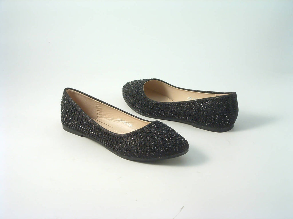 Glitz Shoes Divine Diamante Flat Ballerina Shoes Glitz Shoes