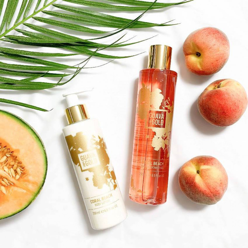 Guava And Gold Coral Beach Body Lotion Guava And Gold
