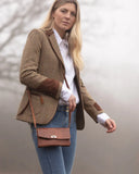 Berber Leather Soft Leather Shoulder Bag With Clasp - Tan