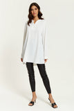 Hoxton Gal Long Sleeves Button Detailed Tunic