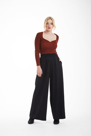 Lux Wide Leg Trousers Double Second