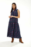 Liquorish Oversized Cherry Print Maxi Dress