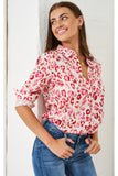Love Frontrow Pink Leopard Print Shirt
