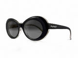 Ruby Rocks Ladies 'antigua' Oval Sunglasses In Black