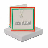 Coral And Mint Never Enough Card - Star Necklace