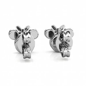 Stylacity Silver Minnie Mouse Swarovski Crystal Earrings Stylacity