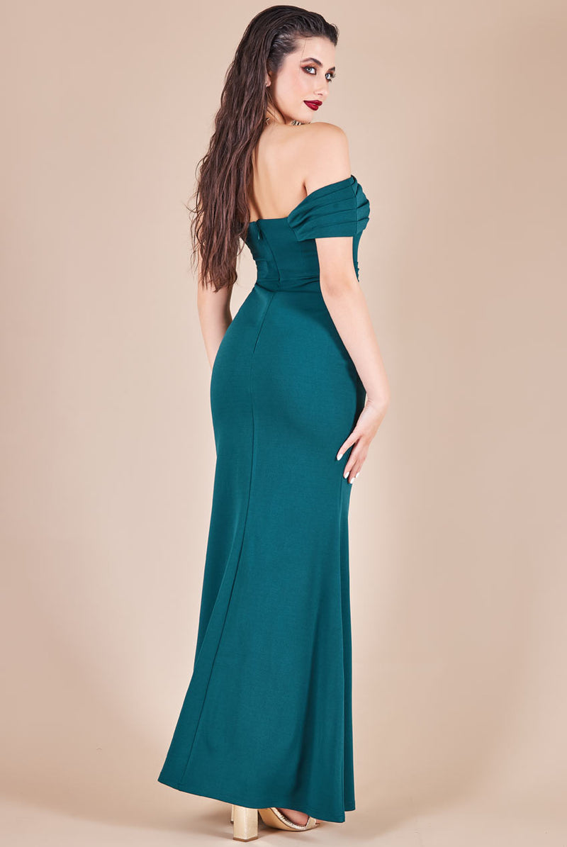 One Shoulder Scuba Maxi Dress Goddiva