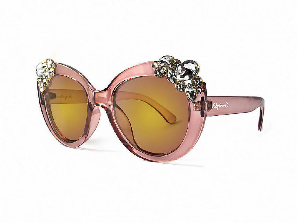Ruby Rocks Ladies 'dubai' Gem Detail Sunglasses In Crystal Pink Ruby Rocks
