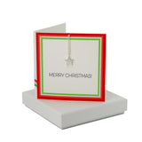 Coral And Mint Merry Christmas Card- Star Necklace
