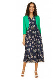 Yumi Green Knitted Curve Bolero
