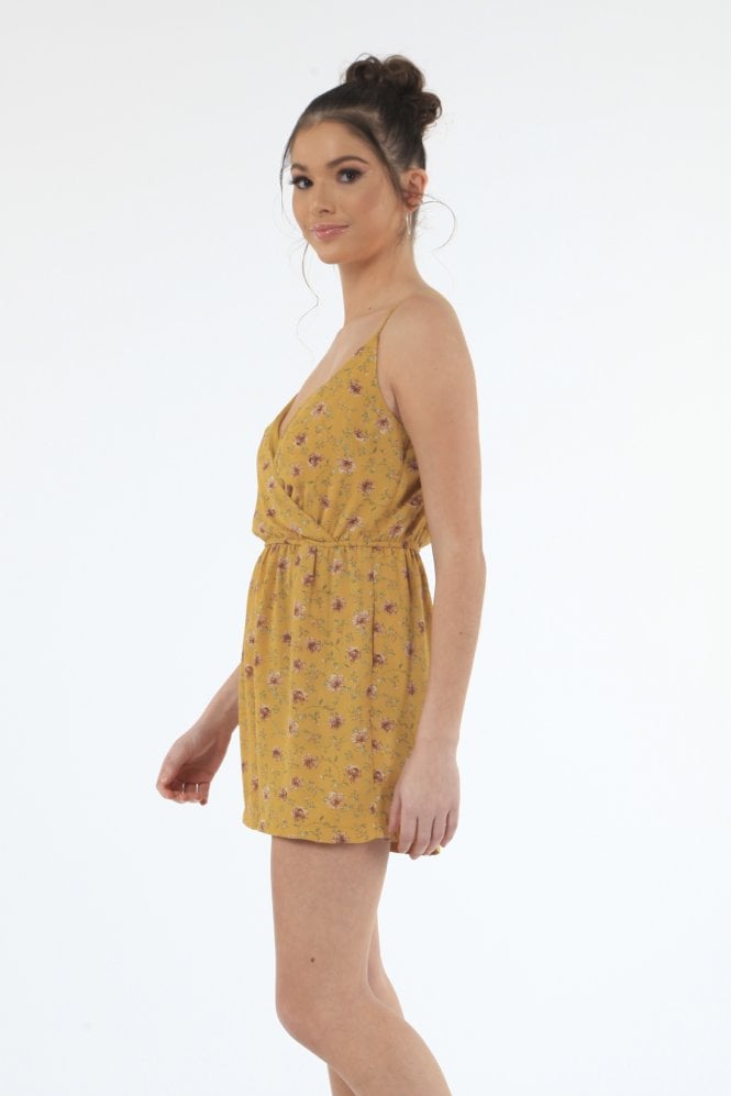 Yellow Floral Playsuit Double Second