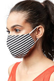City Goddess Fabric Face Mask - Stripe