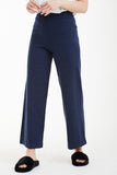 Double Second Navy Wide Leg Knit Jogger