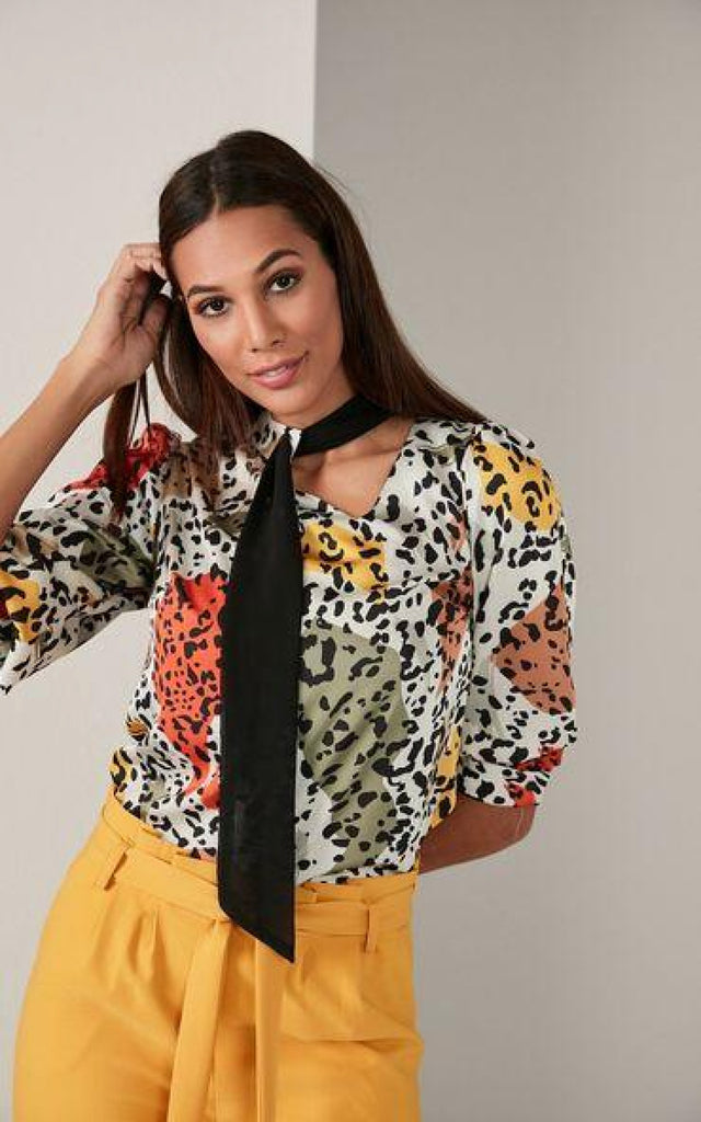 Multi color shawl detailed blouse Love and Joy London