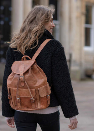 Large Leather Rucksack Berber Leather