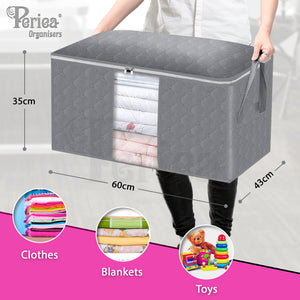 3 Pack Storage Organiser - JNST24GRY-PK3 Periea