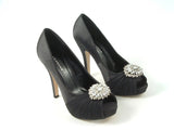 Glitz Shoes Ripley Sabatine Fee 888 Satin Peep Toe Platforms
