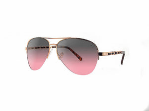 Ruby Rocks Metal 'new York' Aviator With Fabric Braid Detail Temple Ruby Rocks