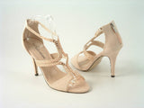 Glitz Shoes Sandal Faux Suede Pink, Grey Sabatiné High Heel